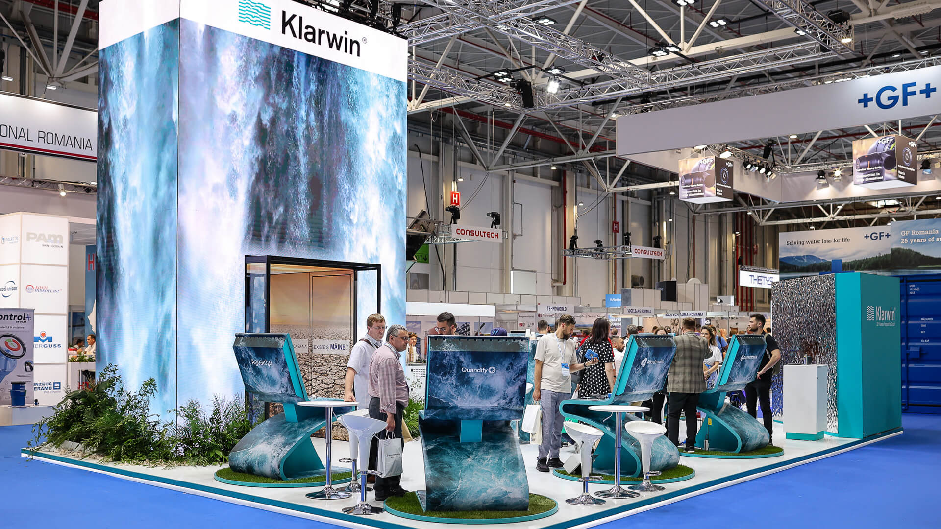 Modular exhibition stand for Klarwin
